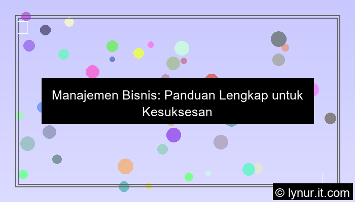 manajemen bisnis
