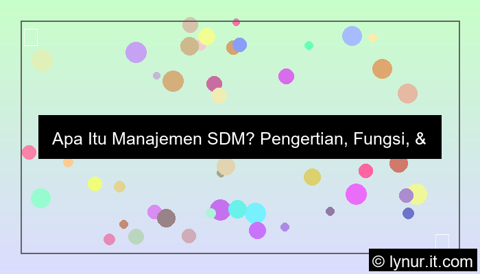 manajemen SDM