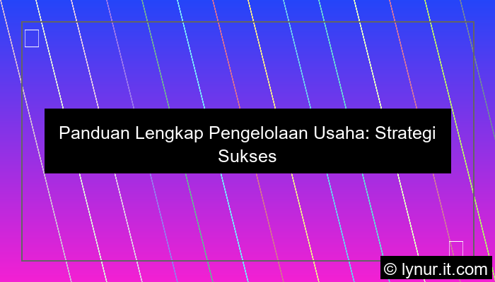 pengelolaan usaha